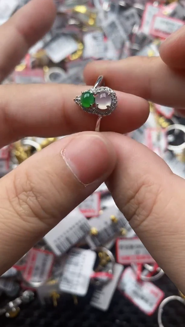 【闪购商品】翡翠戒指银S925镶嵌44444---4+++