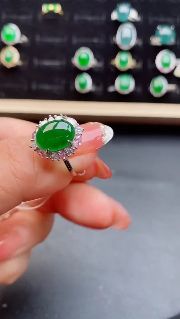 【闪购商品】翡翠戒指银S925镶嵌212121