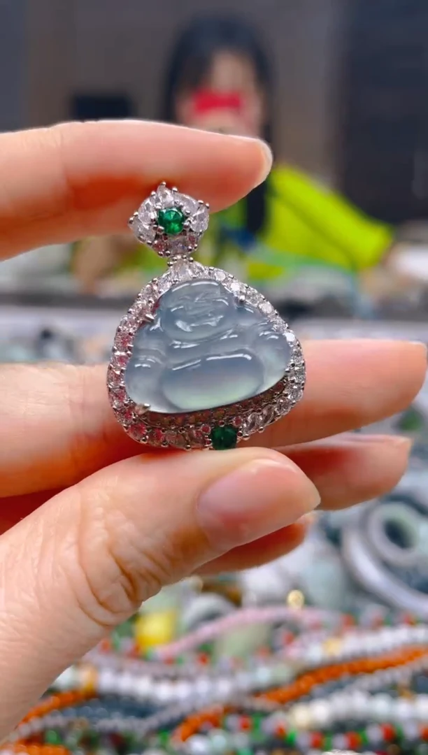 翡翠未镶嵌颈饰/K/翡翠A货一图一物