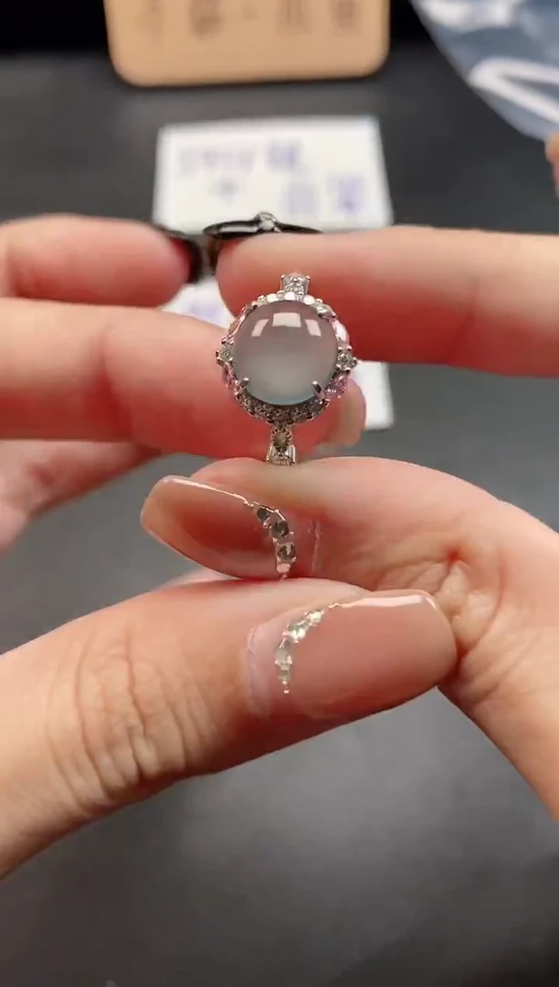 银S925镶嵌戒指翡翠51511