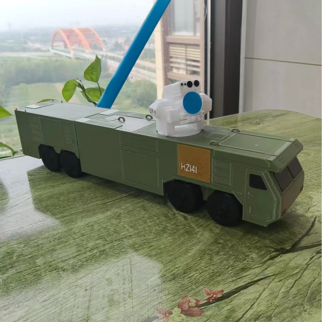 防真车载激光武器车运输车模型航模军迷桌面艺术摆件轮式玩具