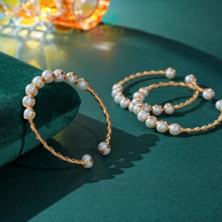 石惑珠宝~珍珠开口手环#多样性发一