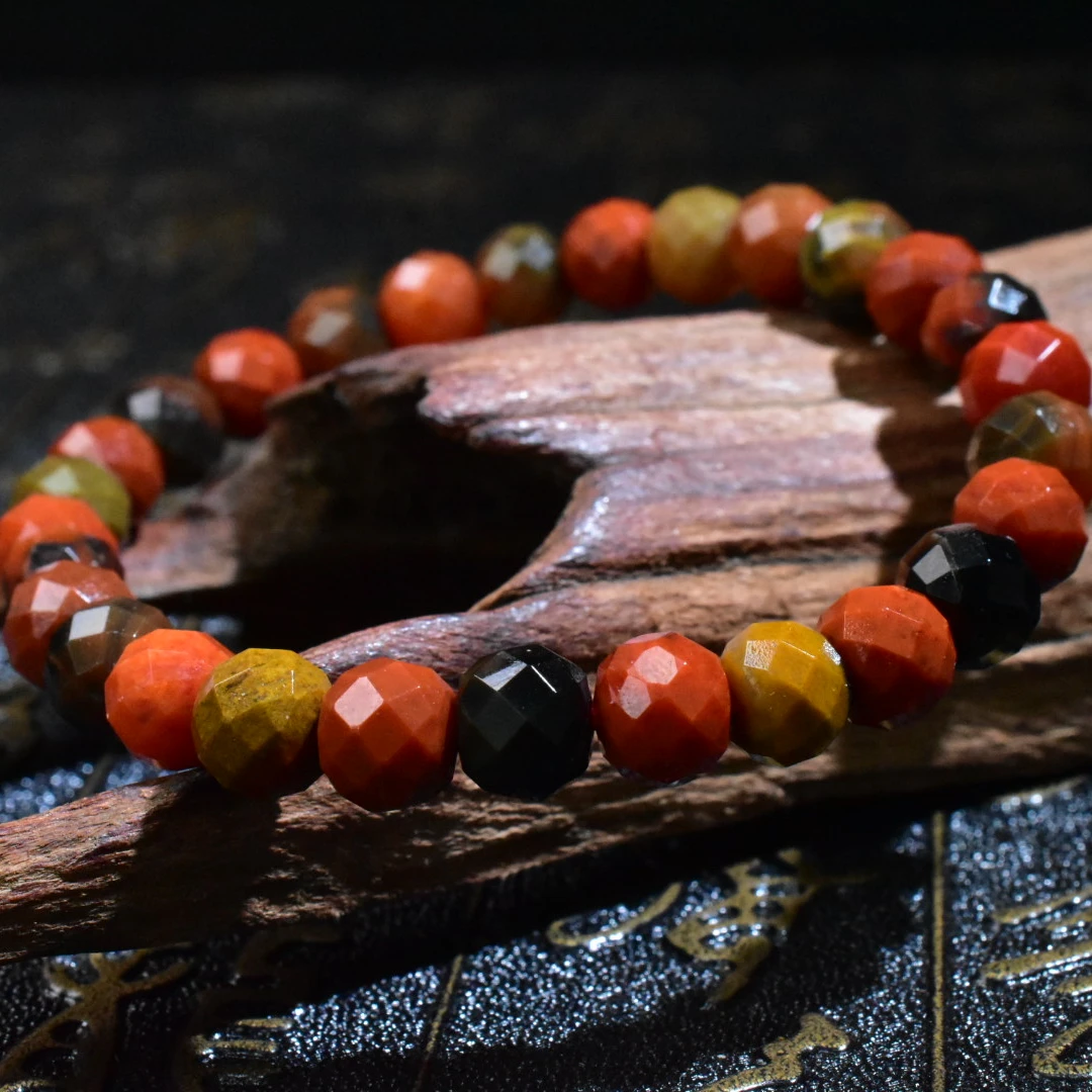 【一九珠宝】卡7mm大山包包浆无相切面手串-多样性发一件  YJ2298