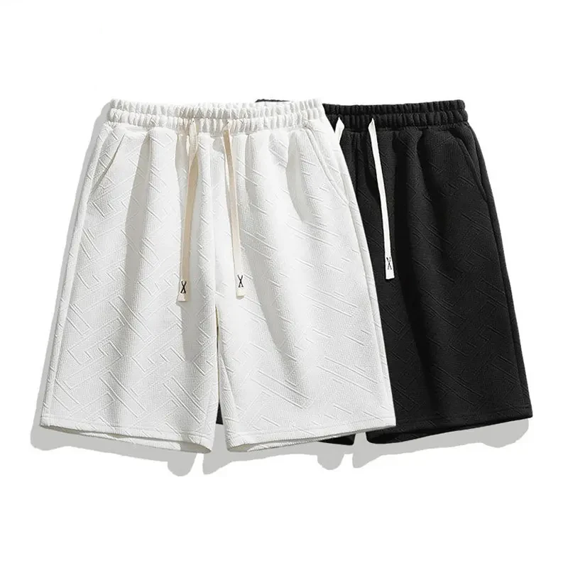 夏季新款韩版冰丝薄款运动弹力透气百搭宽松短裤五分裤男休闲裤潮