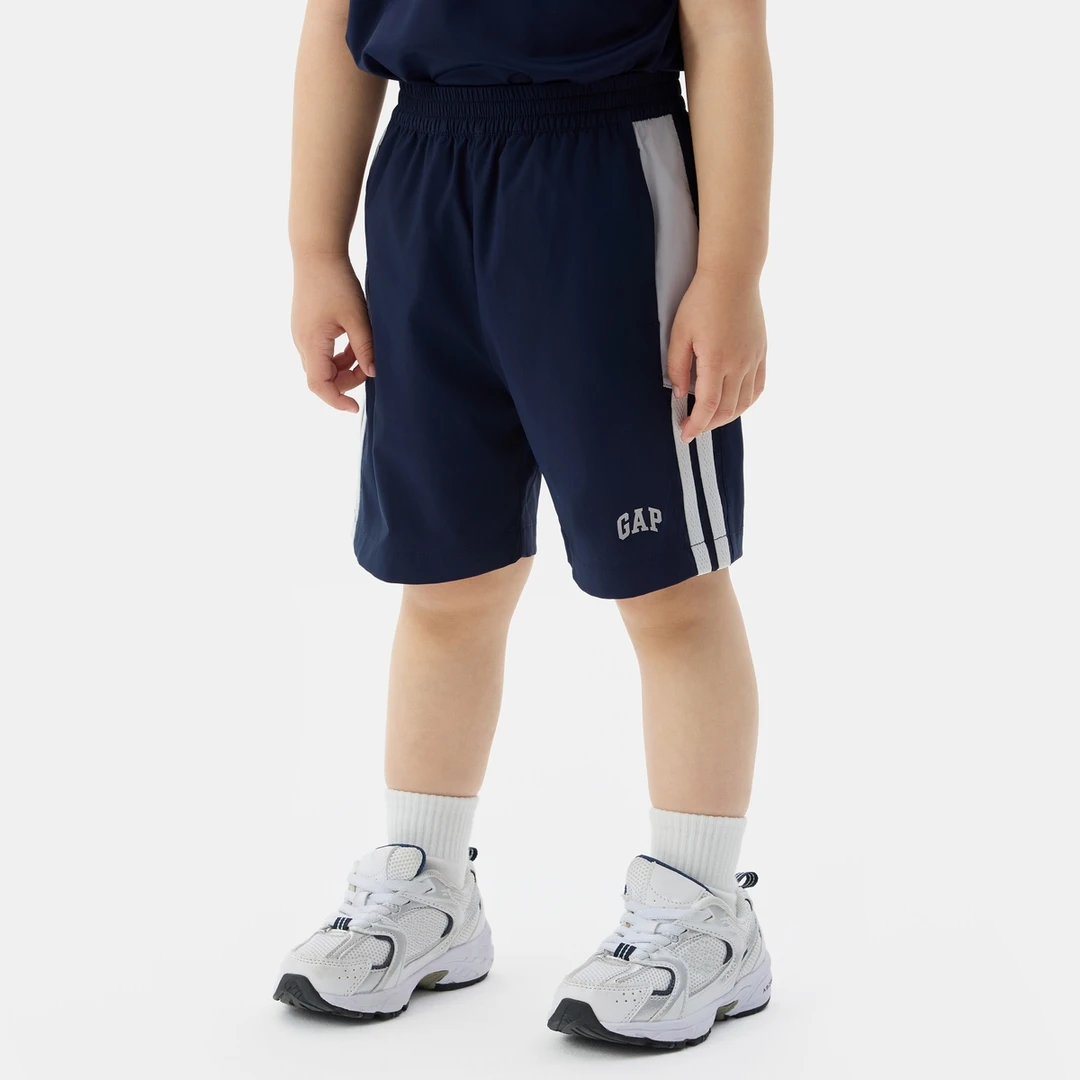 【大小童同款】Gap男童25夏季新款logo拼接短裤儿童装766555/766462