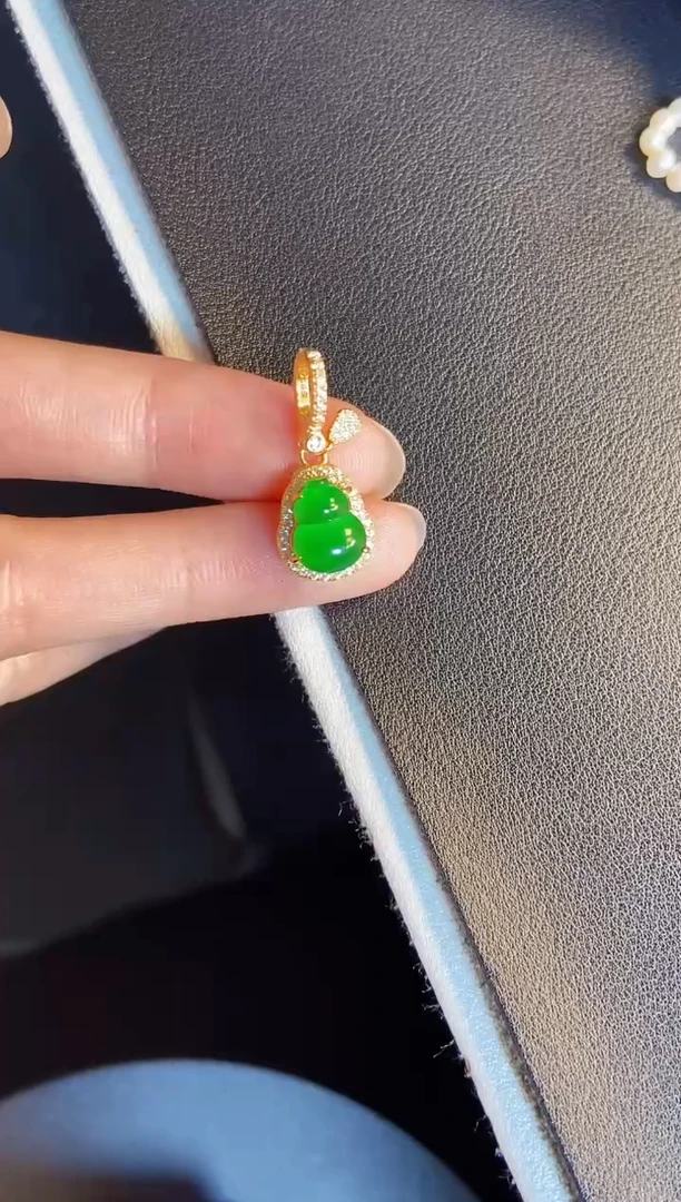 吊坠(不含链)银S925镶嵌翡翠1