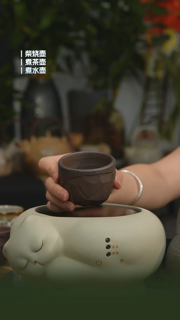 瓷片龙窑柴烧胶泥瓷胎一杯