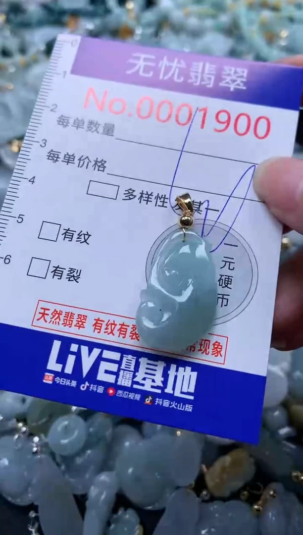 翡翠未镶嵌吊坠(不含链)1900