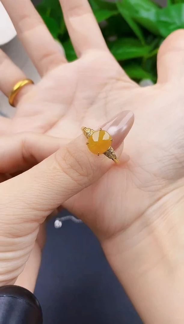 翡翠戒指银S925镶嵌12