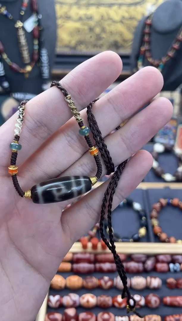 玛瑙/玉髓颈饰未镶嵌天缘黑金度母锁骨链