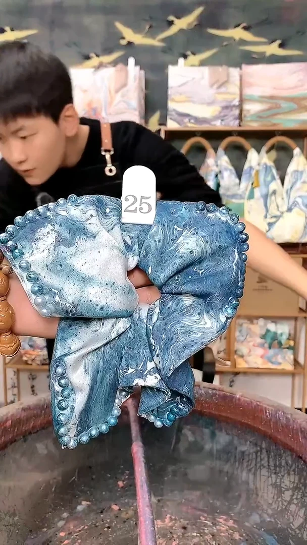 珍珠方巾 25 手工有瑕 不喜勿怕 不退不换