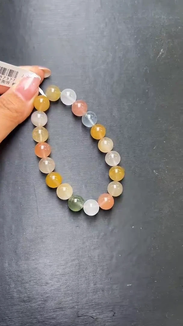 未镶嵌手串水晶彩兔毛手串10mm+ JP57377