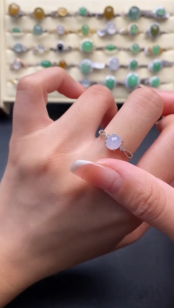 银S925镶嵌戒指翡翠1111111+3