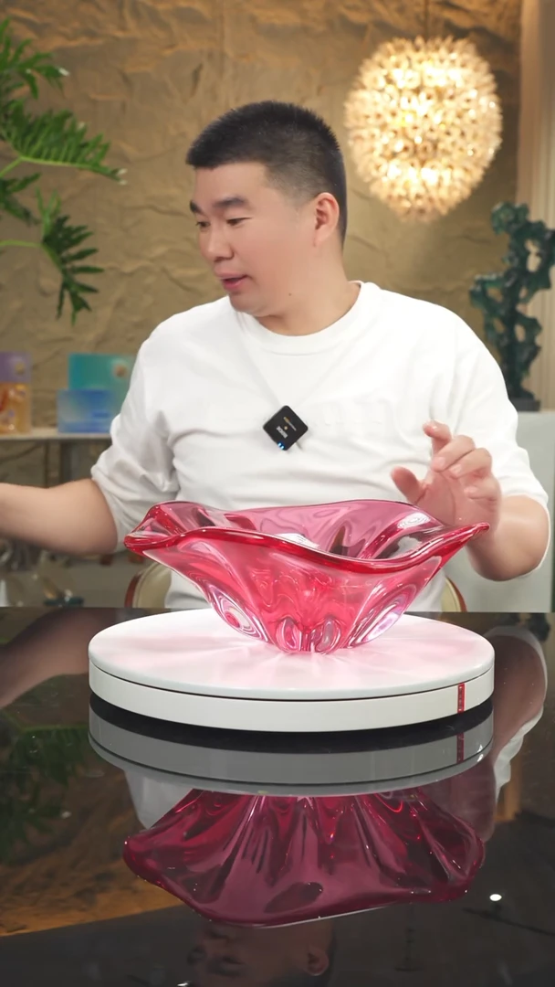 【闪购商品】瓷片金红郁金香果盘