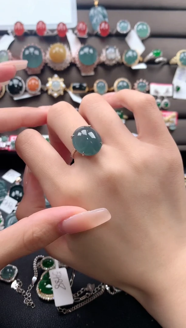 【闪购商品】翡翠戒指银S925镶嵌321321312