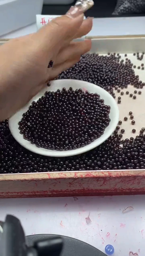 【闪购商品】石榴石颈饰未镶嵌w206石榴石5mm*30颗