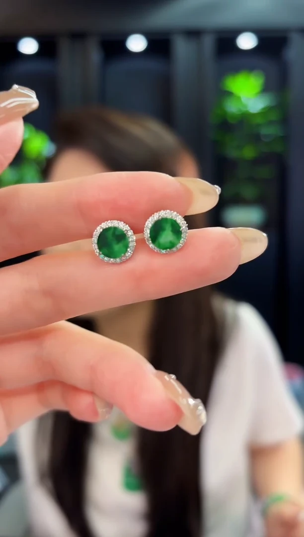 翡翠未镶嵌耳饰4缅料A货/多样性发货/一件