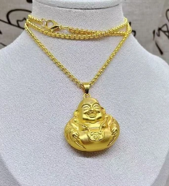古法大肚佛项链弥勒佛吊坠平安项链
