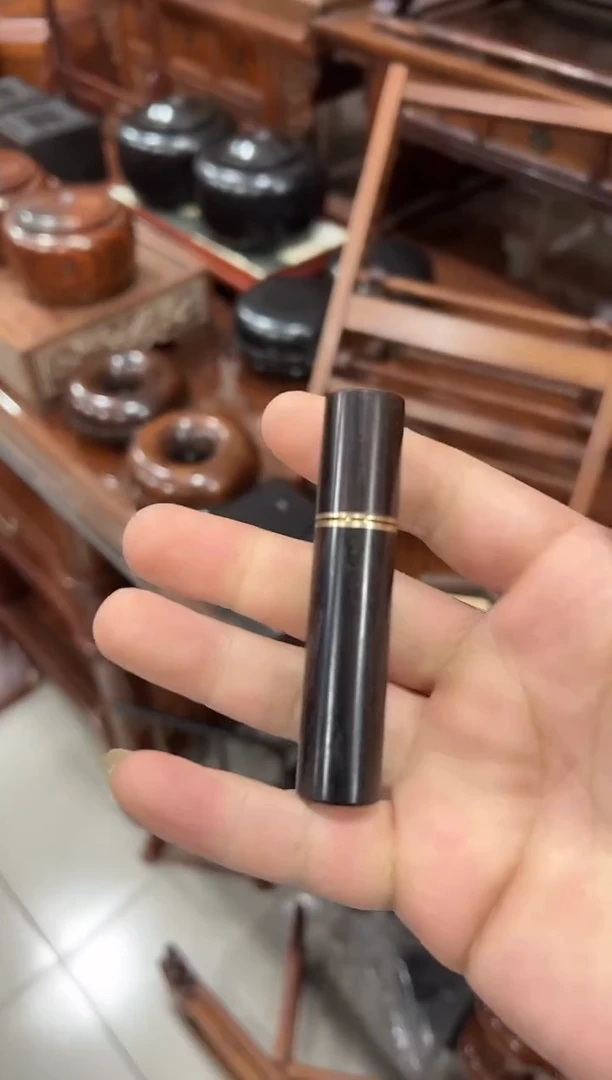 紫檀木小号牙签罐