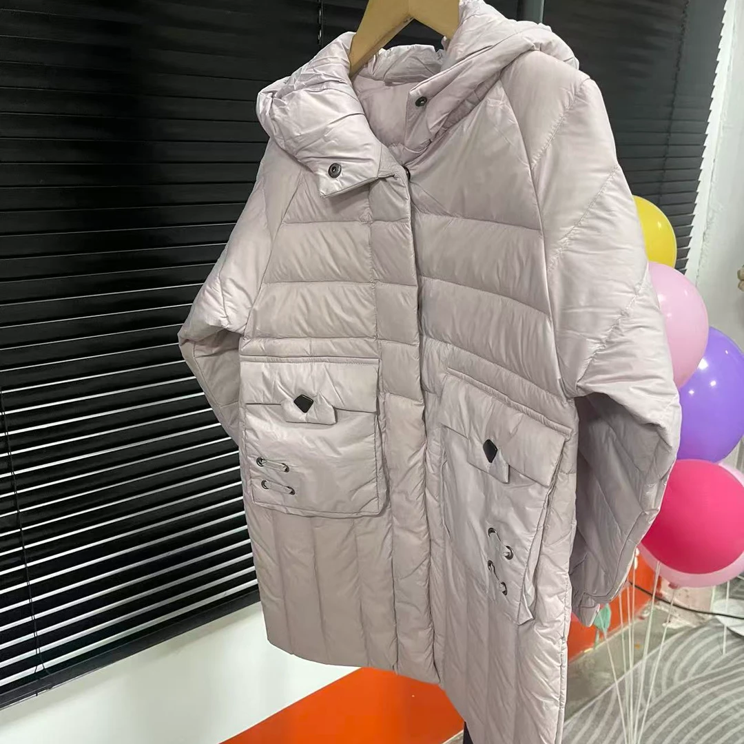 1233新款粉色中长款女童纯色外套简约大方百搭显瘦时尚