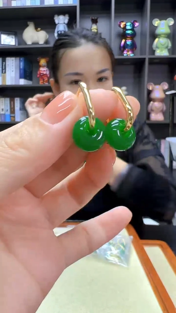 翡翠14K金镶嵌颈饰丹丹diy劲饰