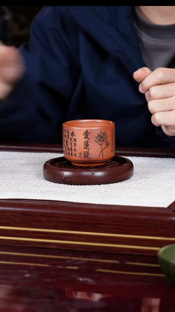 茶杯紫砂宜兴原矿紫砂 全手工制作