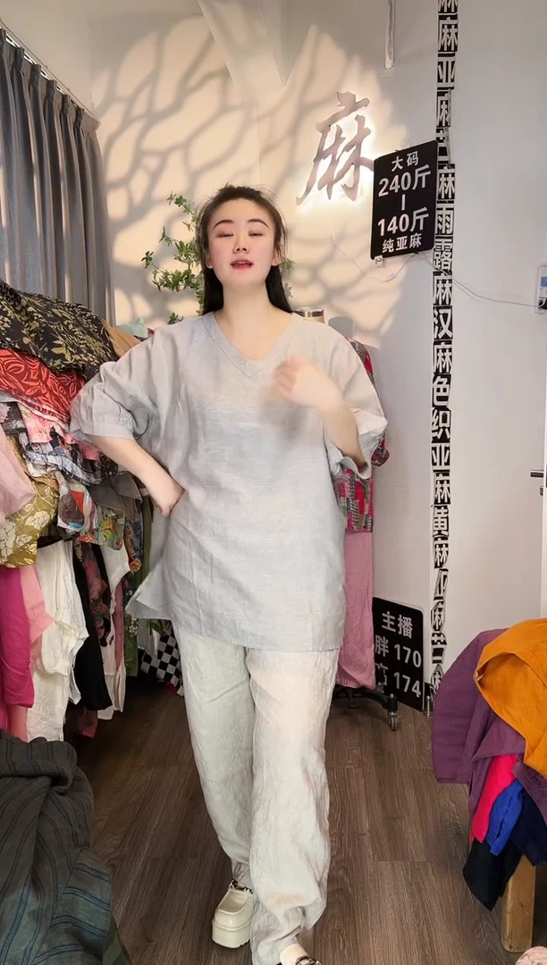 亚麻汉麻苎麻大码女装。