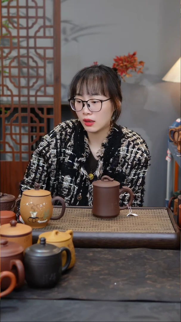 茶杯紫砂紫泥三件套暇清心