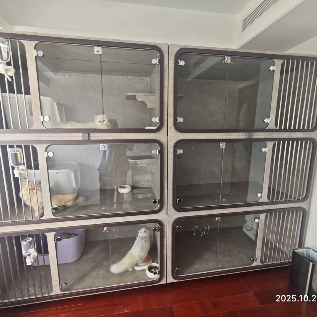 繁育猫笼繁殖笼家用实木猫笼超大家用室内两层三层木质猫柜展示