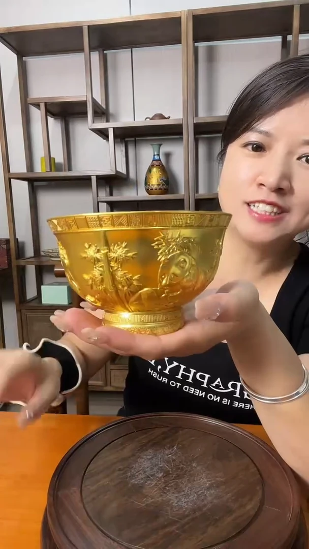 陶瓷景德镇陶瓷紫砂茶周边中华国宝金饭碗福利价399