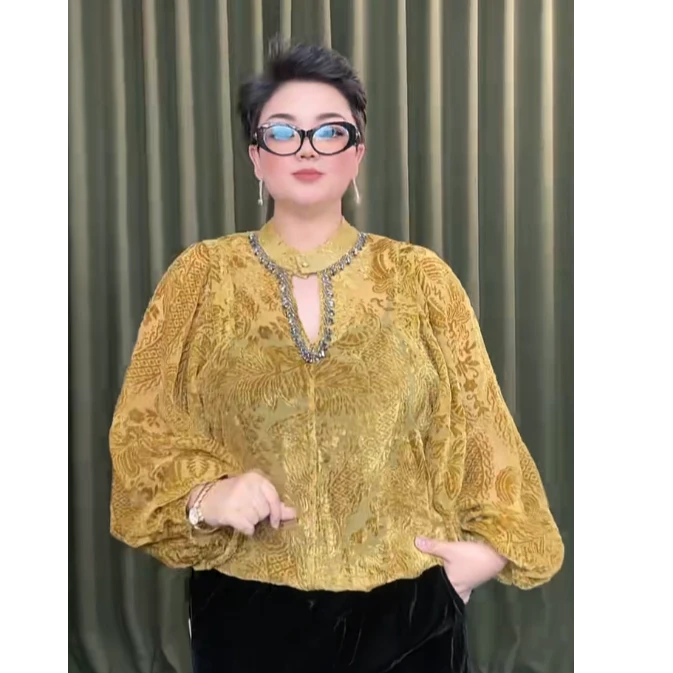 迪拜风民族风大码女装中长款连衣裙028