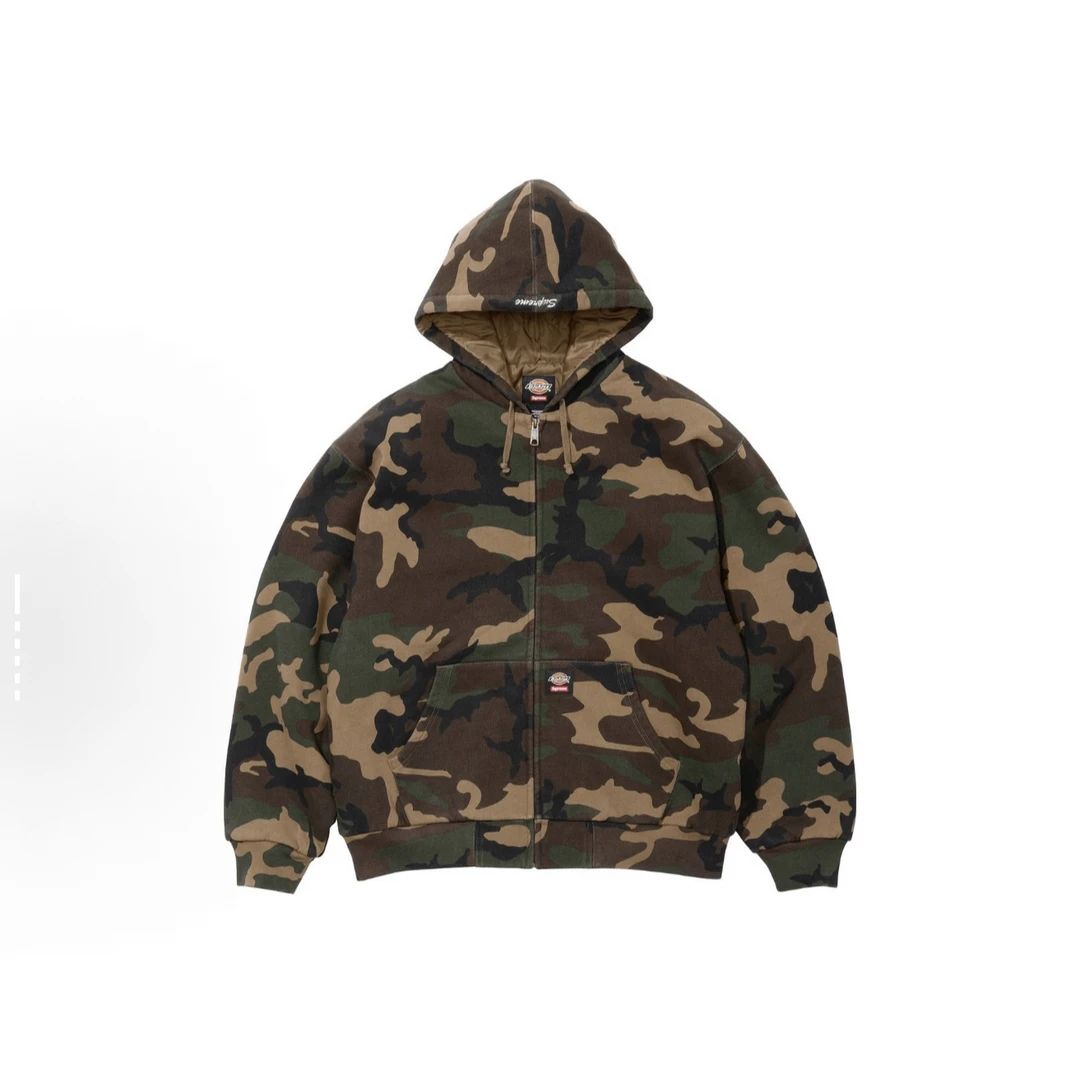 Supreme x Dickies FW25Quilted Lined Zip Up Hooded Sweatshirt