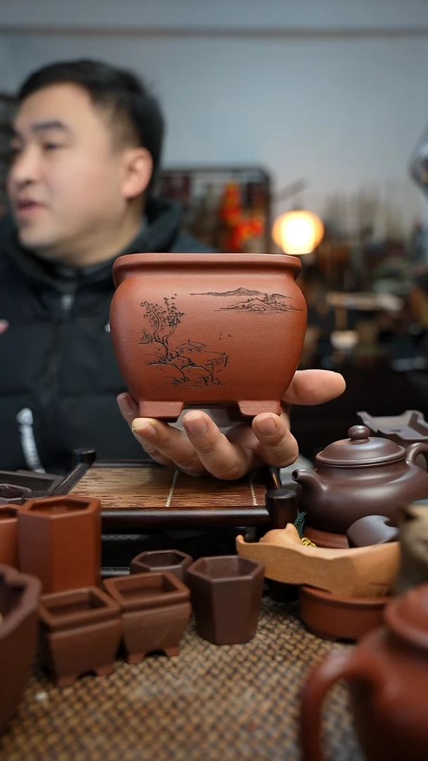 紫砂花盆林*木長木軒精品紫砂