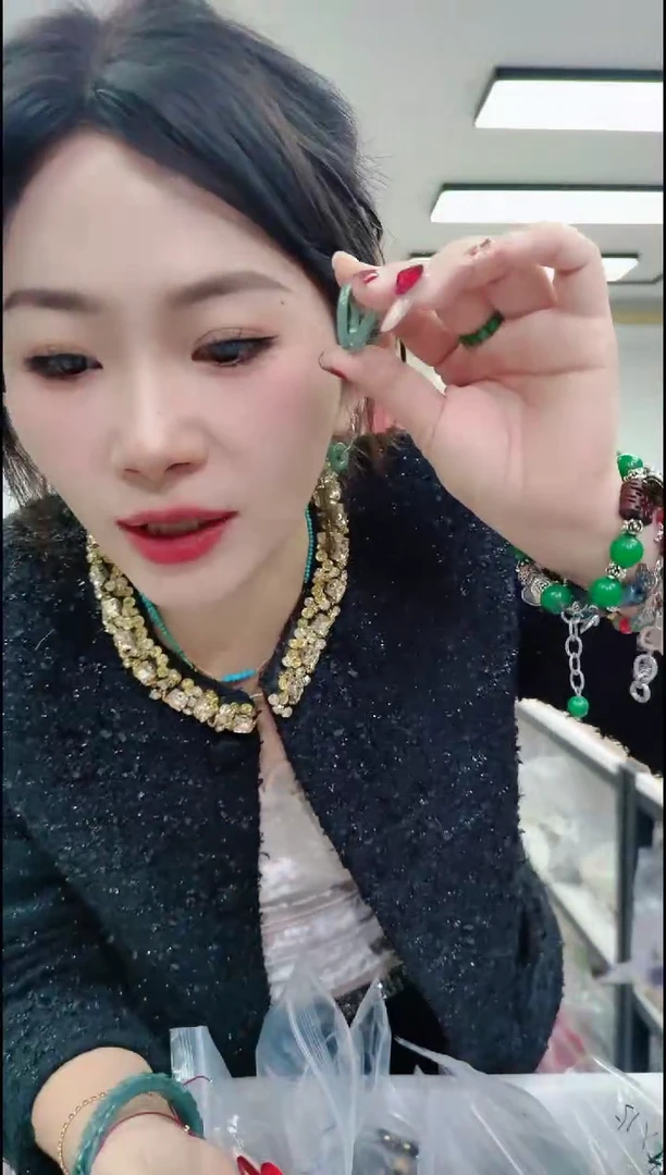 【闪购商品】翡翠戒指未镶嵌1301蓝水指环