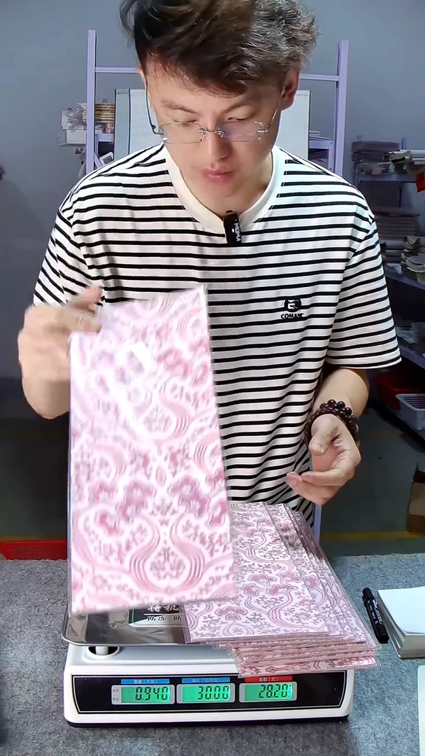 14*34cm5拼色花花褚皮微喷50张/包到