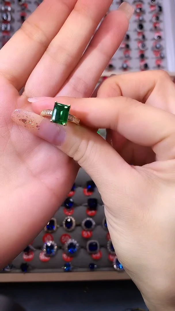 【闪购商品】透辉石戒指银S925镶嵌1111111