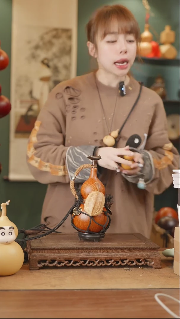 【闪购商品】104号精品天然大漆工艺防渗内胆酒葫芦~