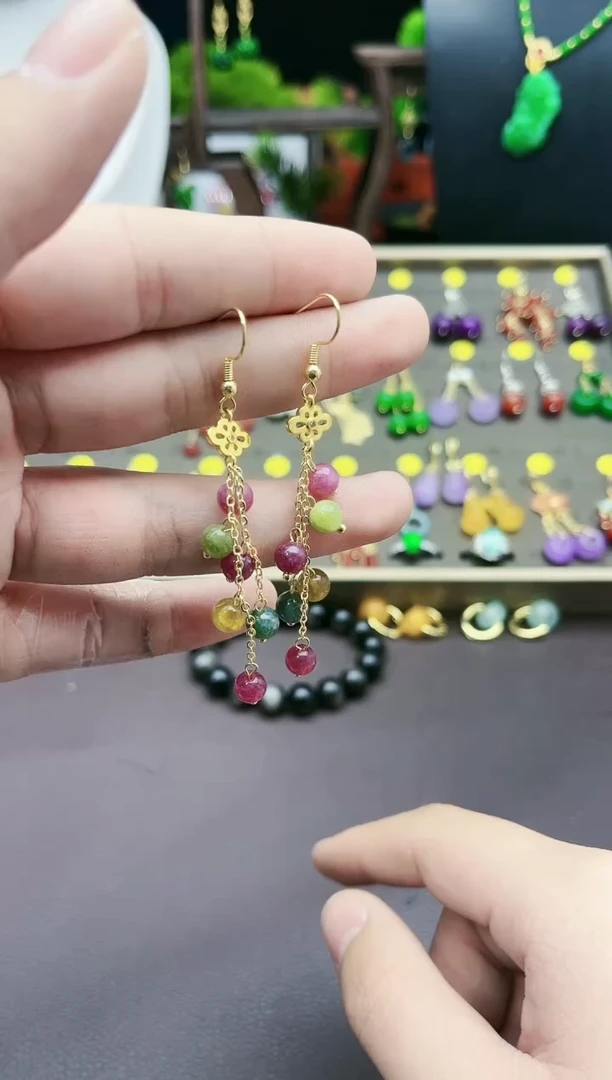 【闪购商品】玛瑙/玉髓耳钉银S925镶嵌329000