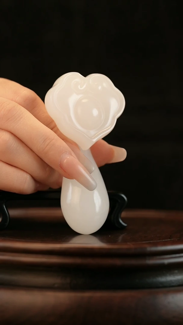 云南石荔枝白雕刻：平安如意