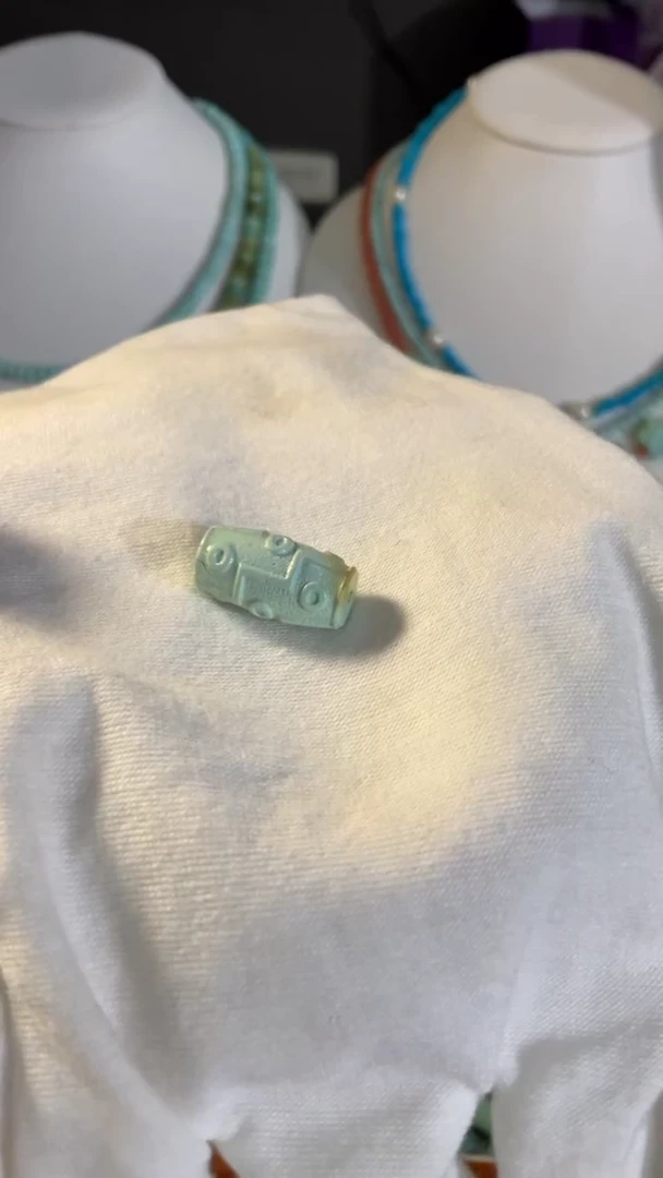 未镶嵌绿松石珠宝奇石16*9mm珠珠