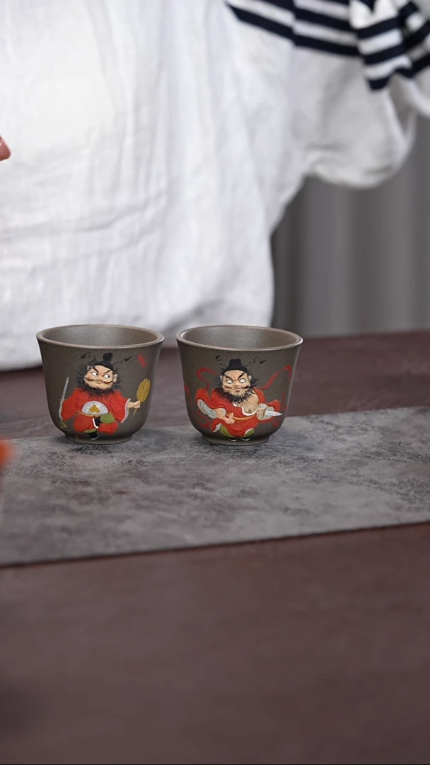 茶杯紫砂预售 钟馗对杯