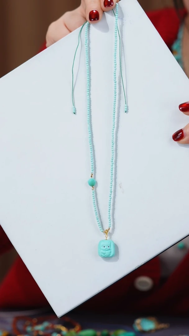 【闪购商品】绿松石项链18K金镶嵌1