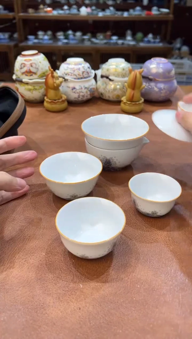 真的很便宜会开片的旅行茶具