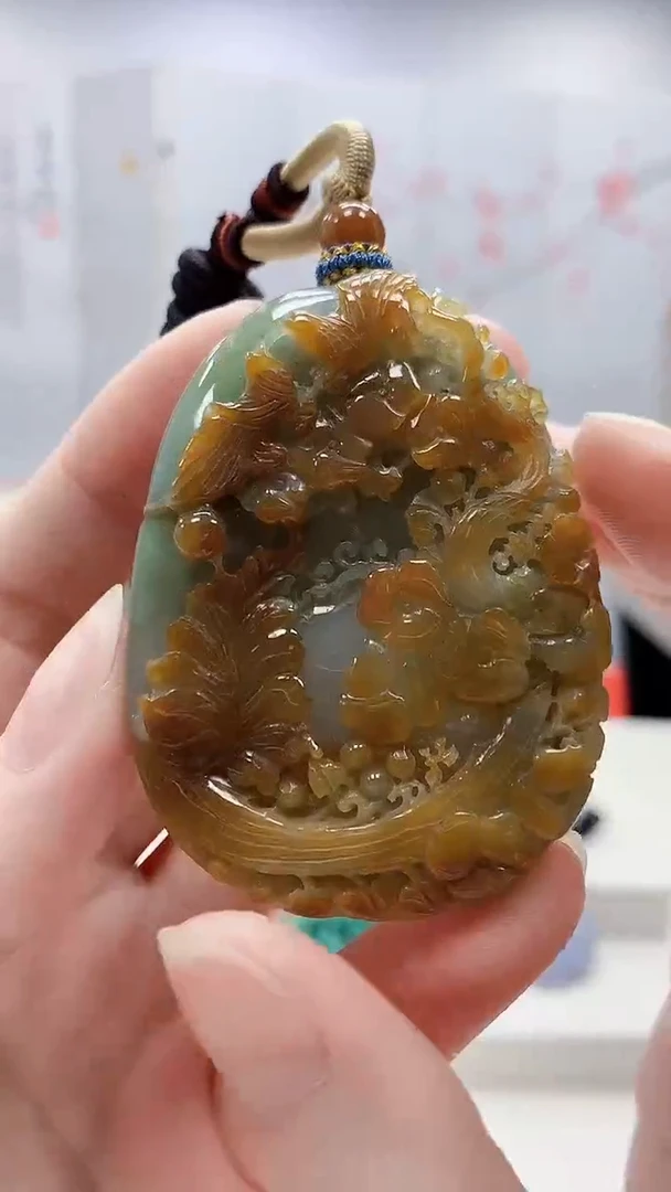 未镶嵌定制翡翠4917ry-毛货挂件17