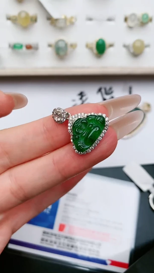 翡翠戒指银S925镶嵌....