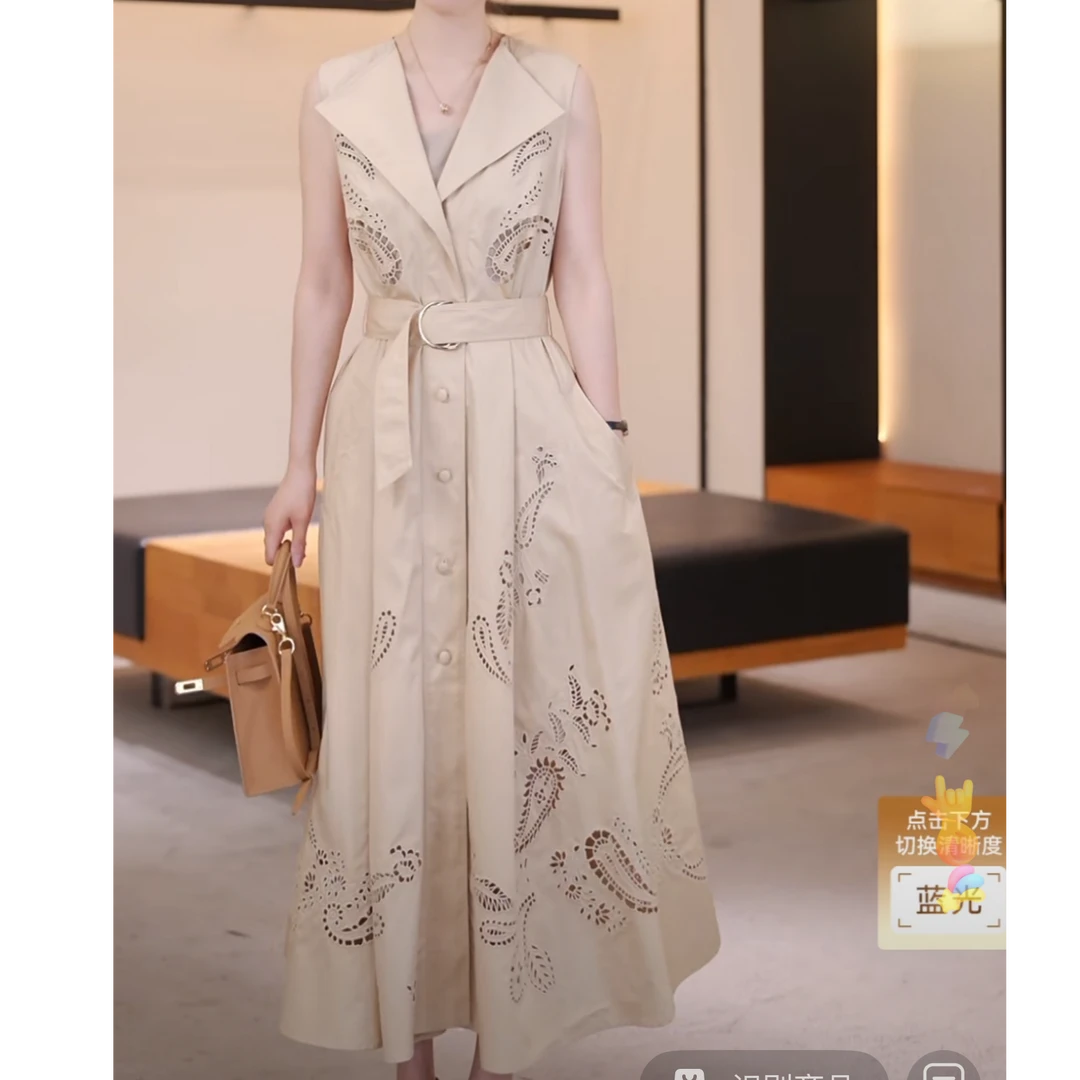 PESARO【星线好物】春季休闲感简约设计感短袖连衣裙