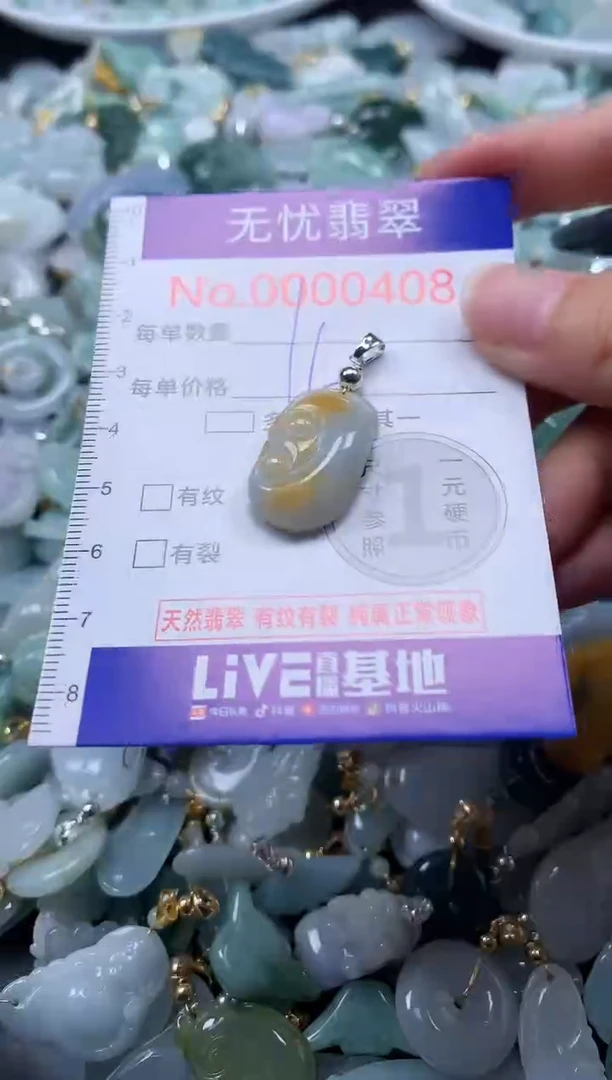 翡翠未镶嵌吊坠(不含链)408