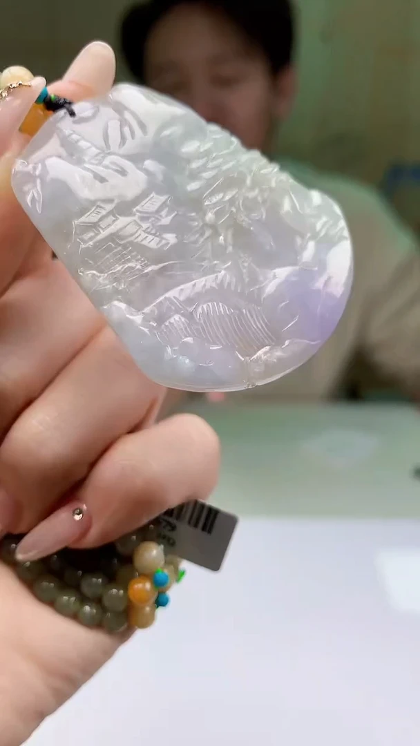 【闪购商品】定制翡翠未镶嵌1502ty-毛货挂件95