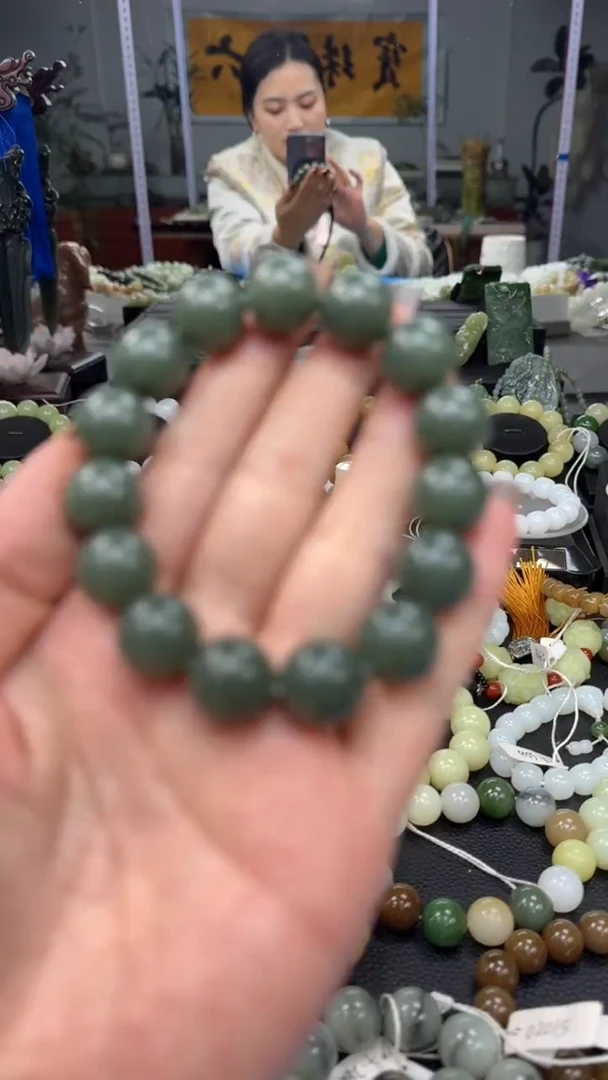 未镶嵌手串和田玉新疆且末蓝卡14