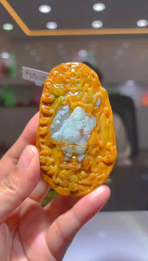 未镶嵌定制翡翠19/1029/L/发其一件/佛